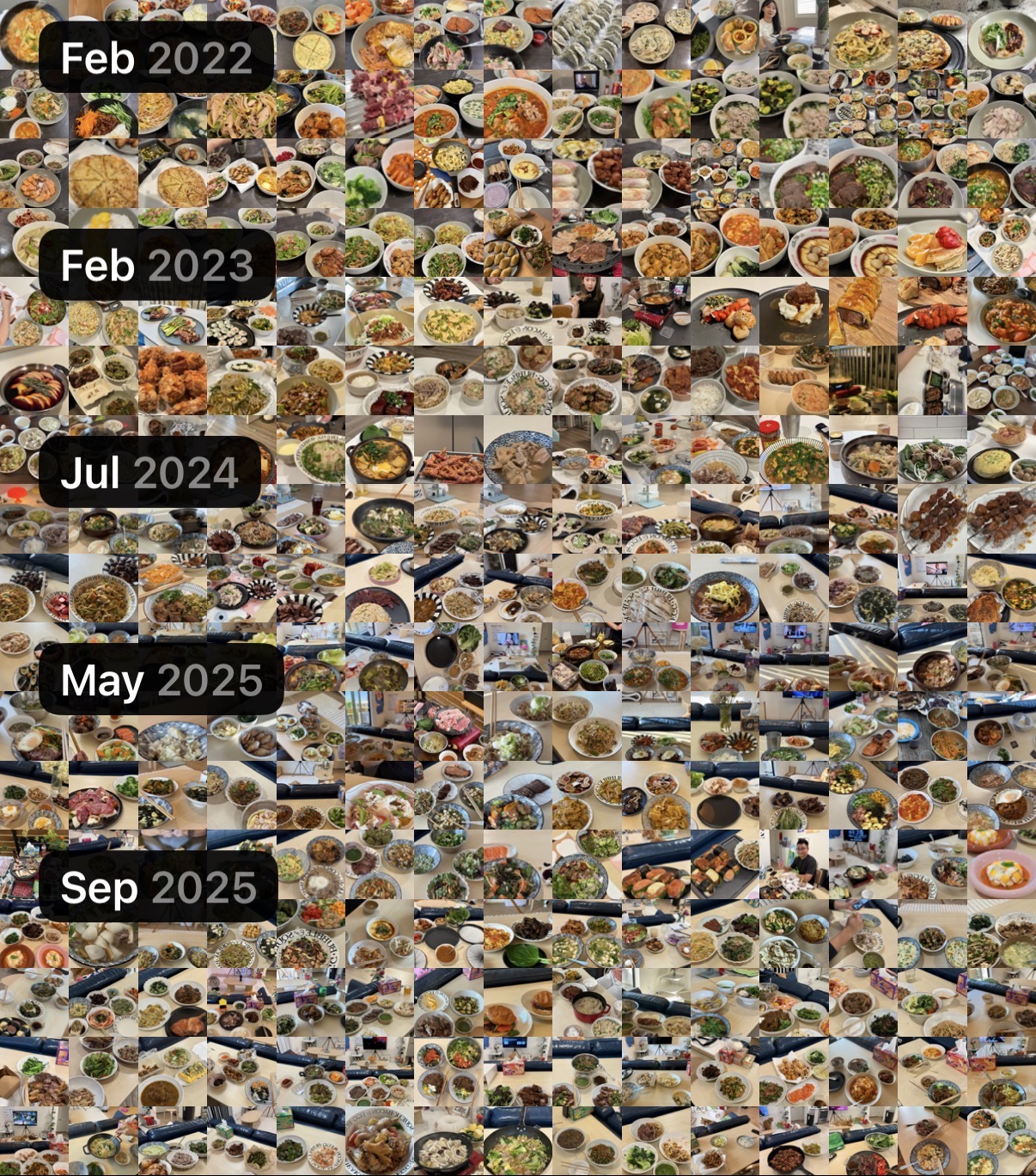 Four years of home-cooked dinners